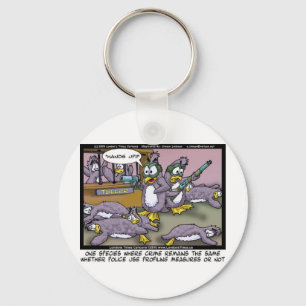 Chaveiro Perfil de Pinguim Presentes Engraçados Camisetas e