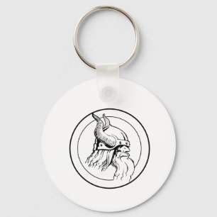 Chaveiro Perfil de Viking no círculo
