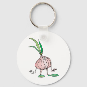 Chaveiro personagem de desenho animado de cebola bobo