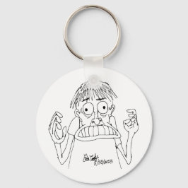 Chaveiro personagem de desenho animado em pânico