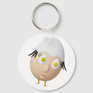 Chaveiro Personagem de Ovo Excêntrico RG & RA Design Fofo
