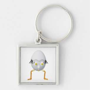 Chaveiro Personagem de Ovo Excêntrico RG & RA Design Fofo