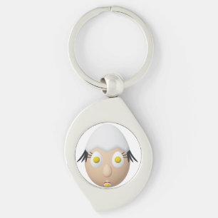 Chaveiro Personagem de Ovo Excêntrico RG & RA Design Fofo