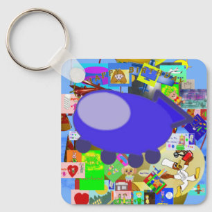 Chaveiro Personagens de desenho animados de espaçamento div