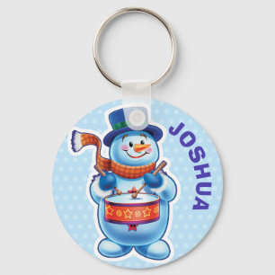 Chaveiro Personagens de Snowman de Natal com Toque de Chave