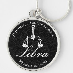 Chaveiro Personalidade de Astrologia do Zodiac Libra Person