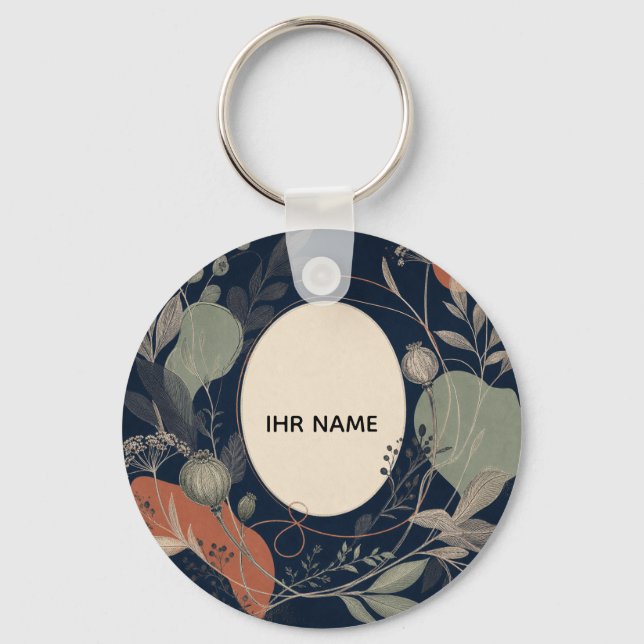Chaveiro Personalisierter Schlüsselanhänger – Botanical Nam (Frente)