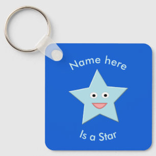 Chaveiro Personalização da Estrela de Celebração Azul B