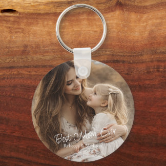 Chaveiro Personalizado 2 Foto & Texto Melhor Mãe do Mundo