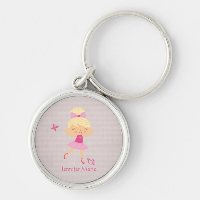 Chaveiro personalizado bonito da bailarina do (Frente)