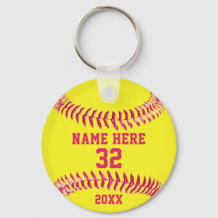 Chaveiro personalizado bonito do softball 3 caixas