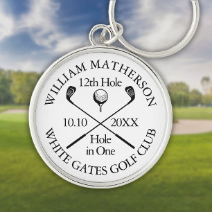 Chaveiro Personalizado Buraco de Golfe em Um Clássico Moder