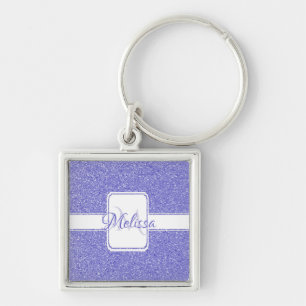 Chaveiro personalizado com brilho roxo