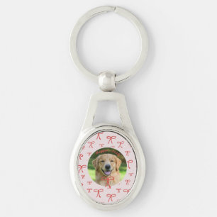 Chaveiro Personalizado com Foto do Pet e Laço Coqu