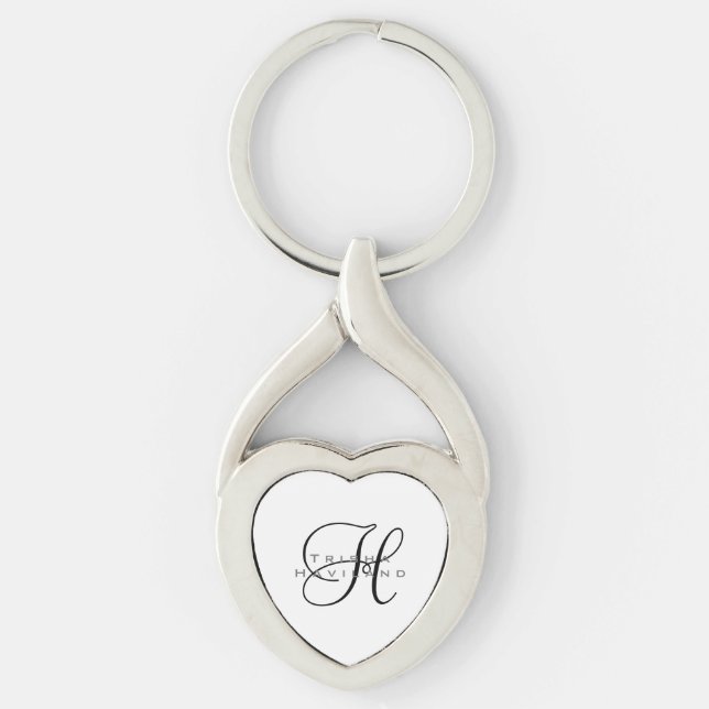 Chaveiro personalizado com monograma (Frente)
