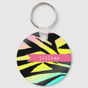 Chaveiro personalizado da zebra impressão de néo