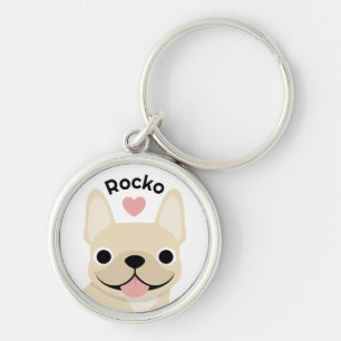 Chaveiro Personalizado de Bulldog Francês com Nome