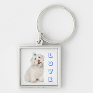 Chaveiro Personalizado de Cachorro Filhote Maltês