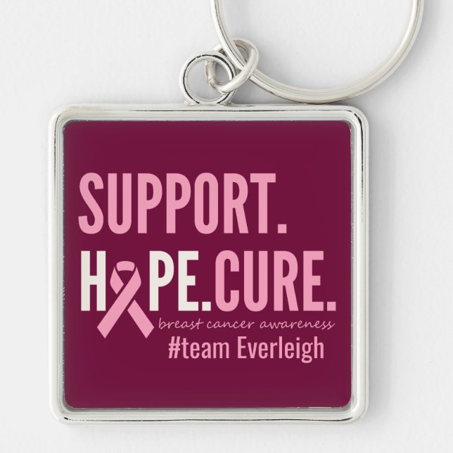 chaveiro personalizado de cancer de mama (Frente)
