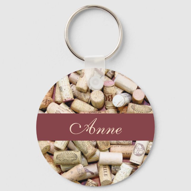 Chaveiro Personalizado de Cortiça de Vinho (Frente)