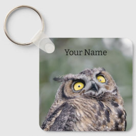 Chaveiro Personalizado de Coruja Fofa - Adicione S