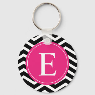 Chaveiro Personalizado de Divisa Cor-de-Rosa Preta