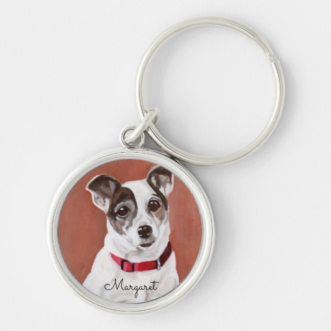 Chaveiro personalizado de Jack Russell Terrier (Frente)