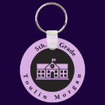 Chaveiro Personalizado de volta à 5 escolar. Grau<br><div class="desc">5 Personalizado de Volta à Escola. Chaveiro. Personalize-o com seu nome e número de classe para uma aparência exclusiva de cinta.</div>