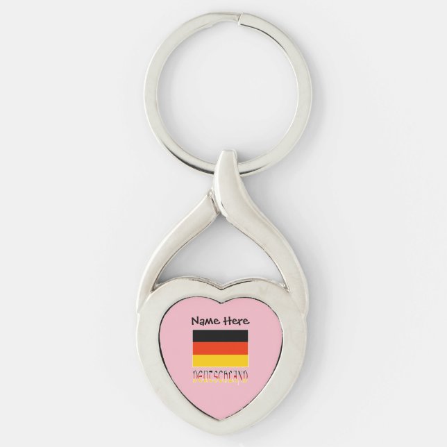 Chaveiro Personalizado Deutschland e Bandeira Alemã  (Frente)