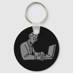 Chaveiro personalizado do cuidado do computador