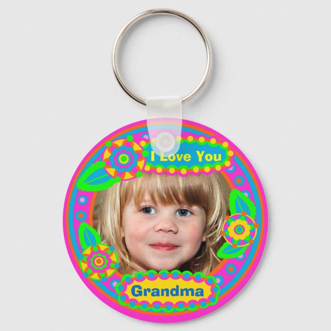 Chaveiro Personalizado do Dia de as mães da Avó (Frente)