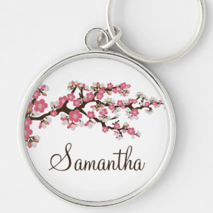 Chaveiro Personalizado do Flor de Cereja (rosa)