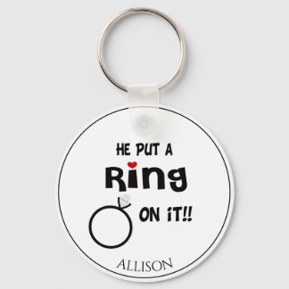 Chaveiro Personalizado Engraçado Ele colocou um anel nele