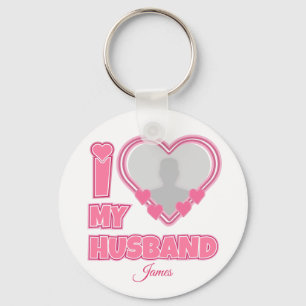 Chaveiro Personalizado Eu Amo Minha Esposa - Adicionar Nome
