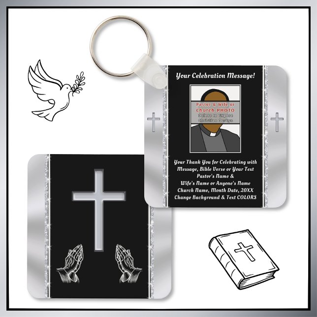 Chaveiro Personalizado, Ideias Favoráveis à Igreja, ALTERAR (Christian Party Favors. Church Anniversary Favors Pastor Anniversary Party Ideas. Christian Keychain)
