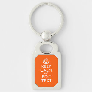 Chaveiro Personalizado MANTENHA CALMO E edite a laranja do