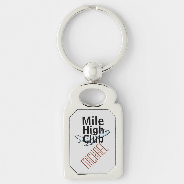 Chaveiro "Personalizado Mile High Club Keyring, Personalizá (Frente)