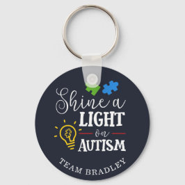Chaveiro Personalizado Mostra Uma Luz no Autismo Equipe Cor
