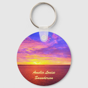 Chaveiro personalizado por do sol de ardência