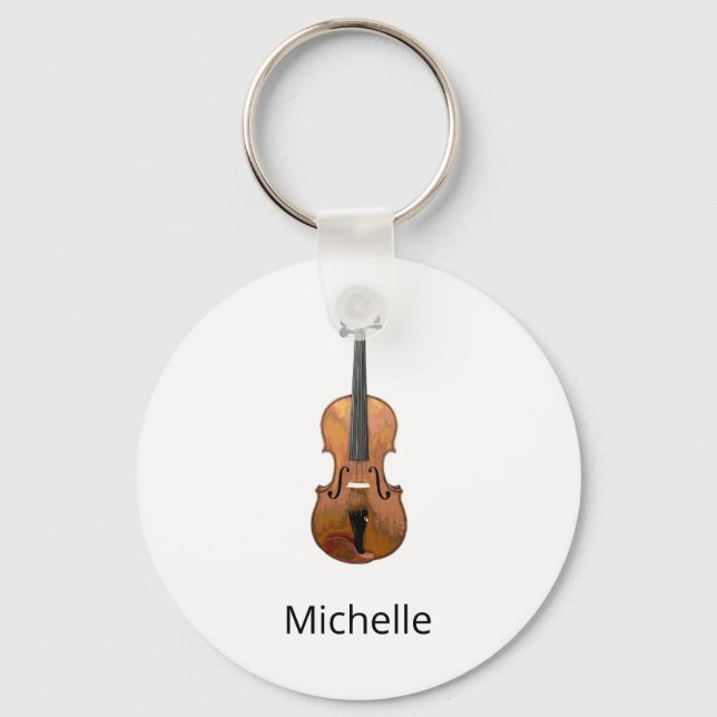 Chaveiro Personalizado por Violino Musical (Frente)