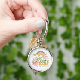 Chaveiro Personalizado Uma Mãe Sortuda Groovy Arco-íris