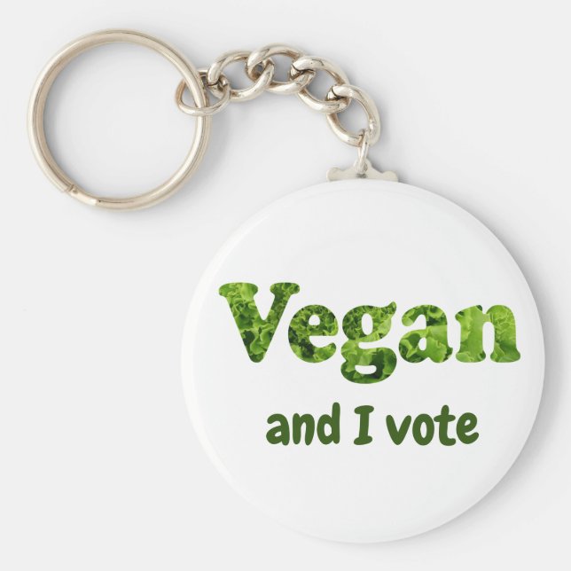 Chaveiro Personalizar eleitor ativista do Vegan (Frente)