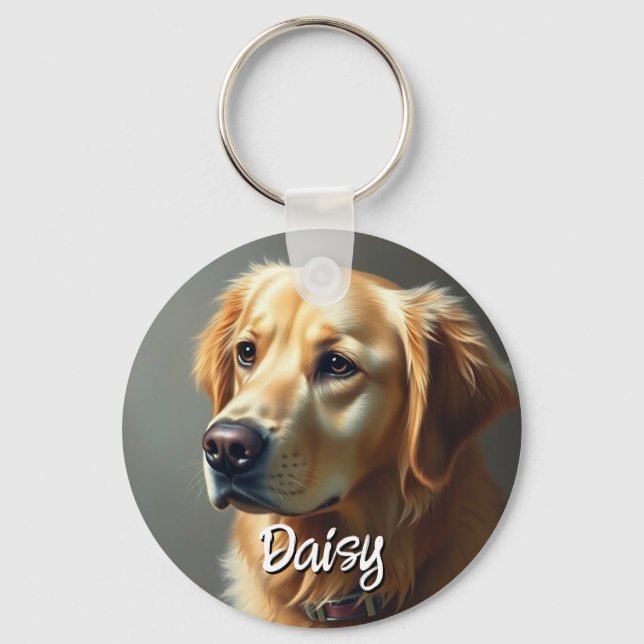 Chaveiro Personalizar Golden Retriever (Frente)