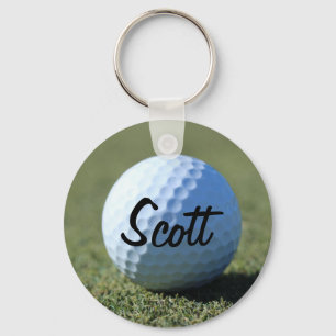 Chaveiro (Personalizar) Golf Ball em uma foto de close-up v
