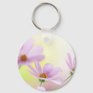 Chaveiro Personalizar Imagem & Flor Rosa Aquarela