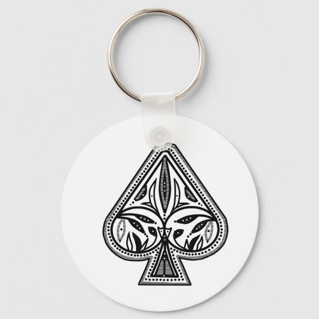 Chaveiro Personalizar itens de espada de pôquer (Frente)