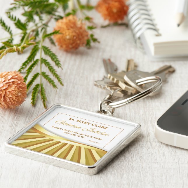 Chaveiro Personalizar, Ouro Jubilo da Vida Religiosa (Lateral)