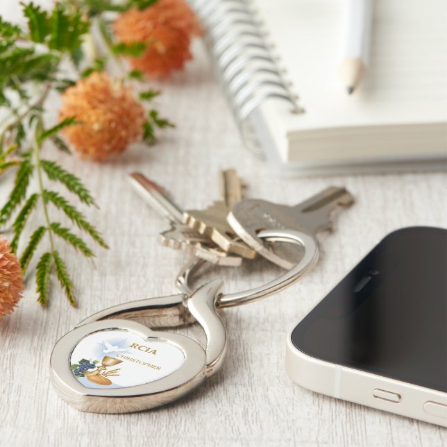 Chaveiro Personalizar, RCIA Felicita o Sacramento Católico (Lateral)