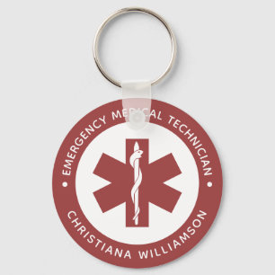Chaveiro Personalizar símbolo EMT - Técnico médico de emerg