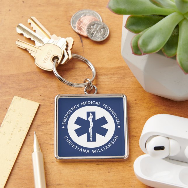 Chaveiro Personalizar símbolo EMT - Técnico médico de emerg (Mesa)